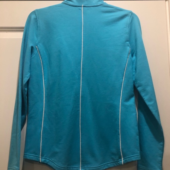 Lauren by Ralph Lauren Zipper top NWOT size-S sky blue - Picture 7 of 7